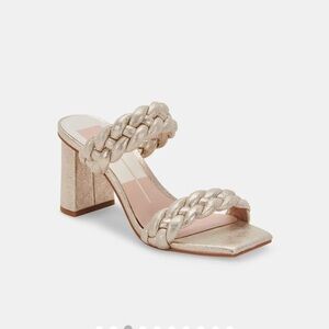 Braided Strap Gold Women's Sandals